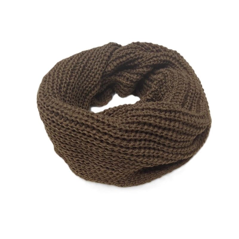 Cachecol Feminino de Tricô em Lã com Duas Voltas