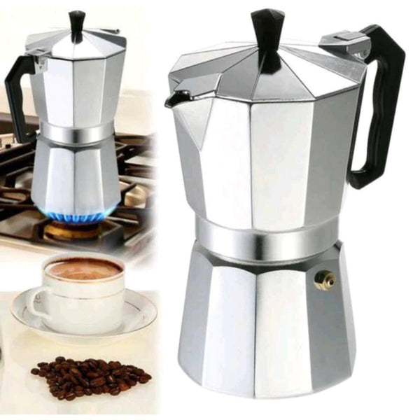 Cafeteira Italiana Moka Octogonal em Alumínio – Design Clássico