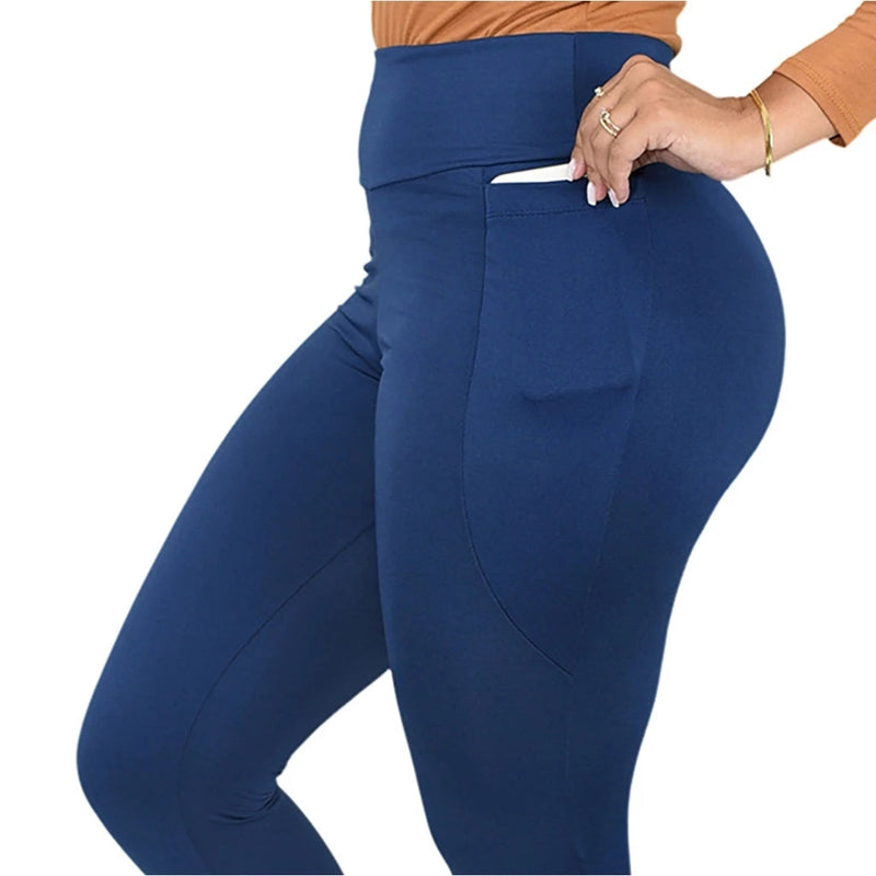 Calça Legging Feminina Térmica Flanelada com Bolsos