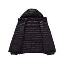 Jaqueta Masculina Puffer Impermeável Capuz Removível