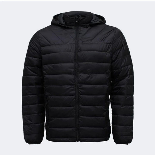 Jaqueta Masculina Puffer Impermeável Capuz Removível