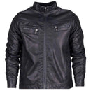 Jaqueta de Couro Masculina Forrada para Inverno