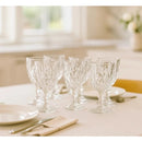 Jogo 6 Taças de Vidro Diamante Abacaxi Bico de Jaca 330ml – Copo Transparente Gourmet