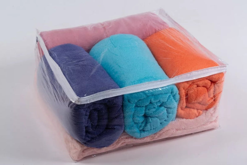 Kit 10 Sacos Organizadores com Zíper para Cobertor