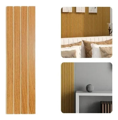 Kit 20 Painéis de Revestimento Ripado Decorativo em MDF – 45x11cm para Parede