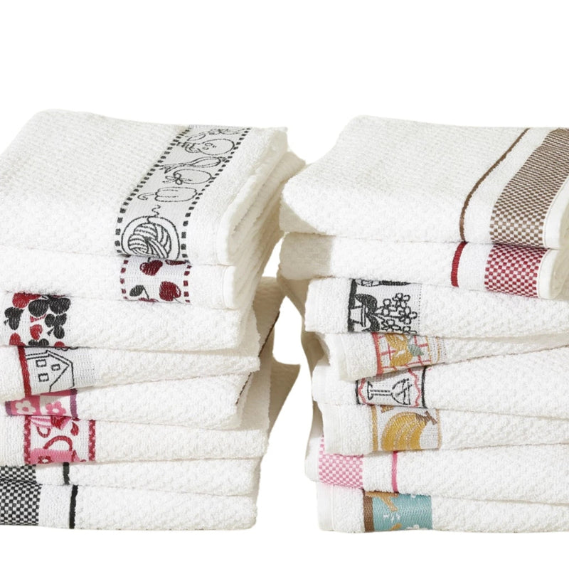 Kit 5 Panos de Prato Atoalhados Gourmet Felpudos