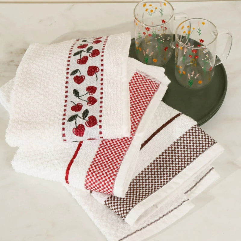 Kit 5 Panos de Prato Atoalhados Gourmet Felpudos