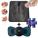 Kit Massageador Elétrico Portátil + Tapete Massageador para Pés e Corpo