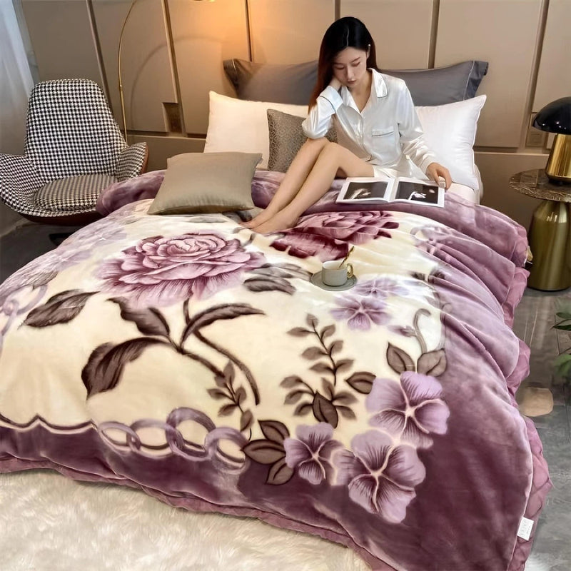 Manta Casal de Microfibra Macia de Inverno